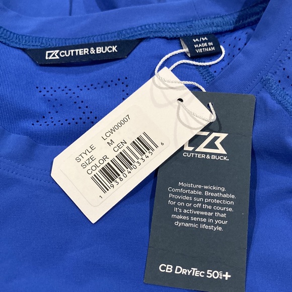 ๐3for$10๐ Cutter & Buck Response Performance T-Shirt size medium blue NWT - Picture 3 of 3